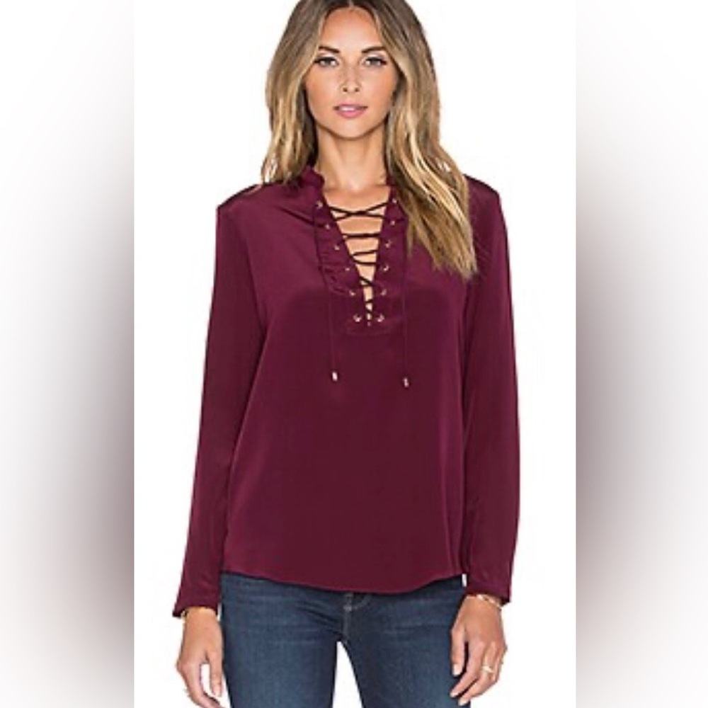 Cranberry lounging  top